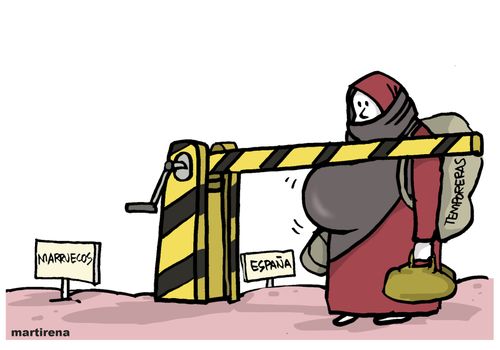 Pregnant Moroccan temporary worker