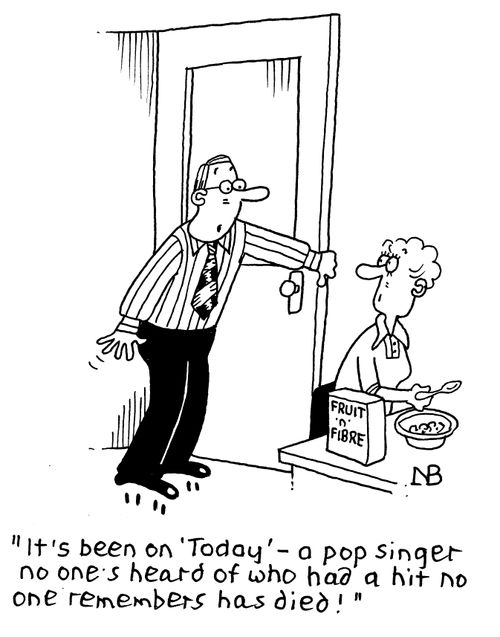 "It's been on 'Today' - a pop singer no one's heard of who had a hit no one remembers has died!"
