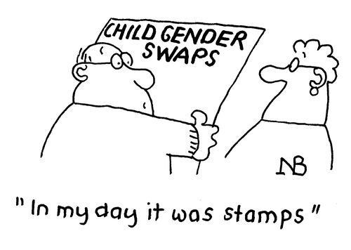 "In my day it was stamps."