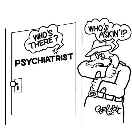 "Who's there?" "Who's askin'!?"