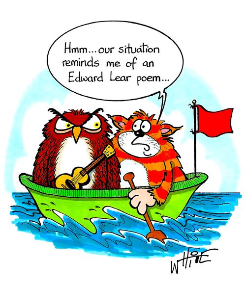 "Mmm... our situation reminds me of an Edward Lear poem..."