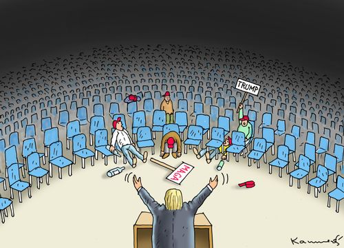 Lonely Trump Rally in Tulsa