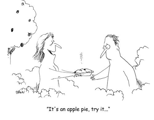 "It's an apple pie, try it..." 