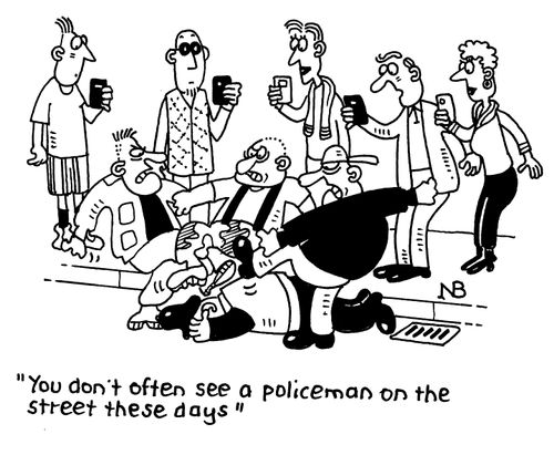 "You don't often see a policeman on the street these days."