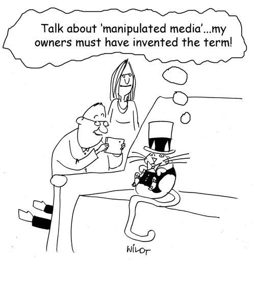 "Talk about manipulated media... my owners must have invented the term!"