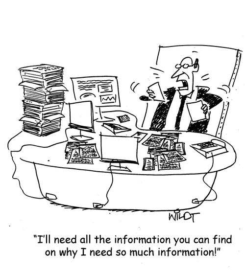 "I'll need all the information you can find on why I need so much information."