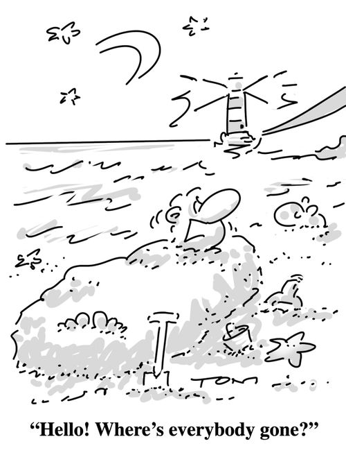 "Hello! Where's everybody gone?"