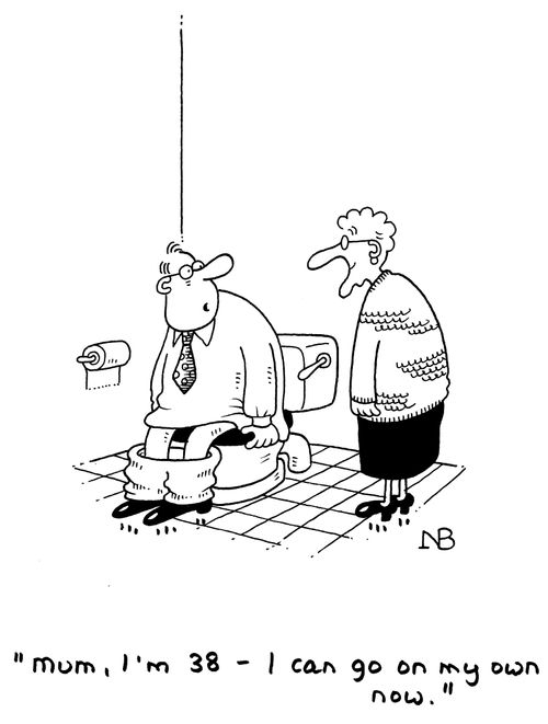 "Mum, I'm 38 - I can go on my own now."