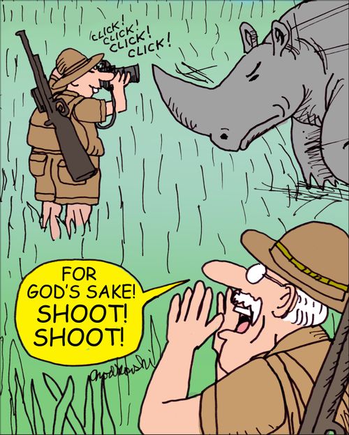"For God's sake! Shoot! Shoot!"