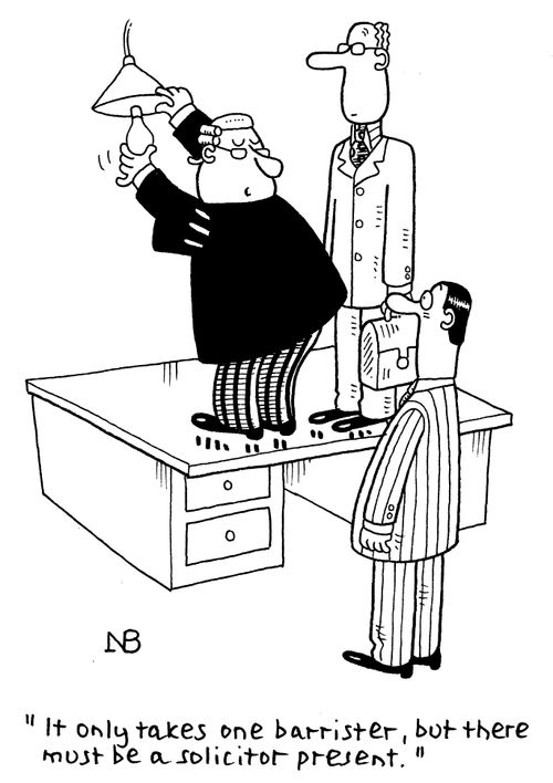"It only takes one barrister, but there must be a solicitor present." 