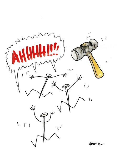 Hammer chases nails