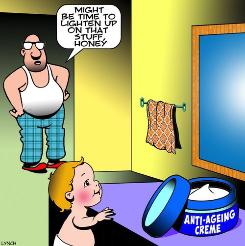 "Might be time to lighten up on that stuff, honey."