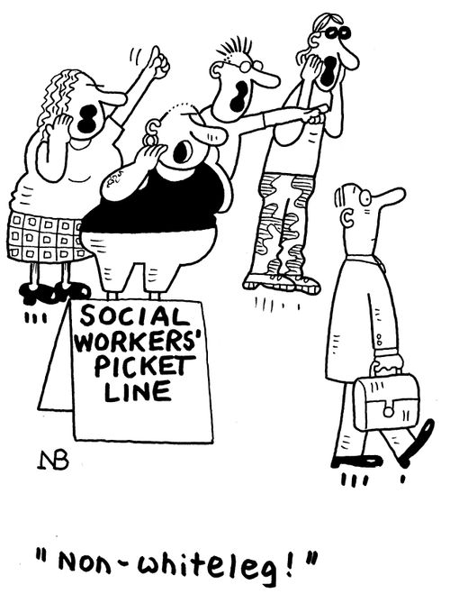 Social workers picket line