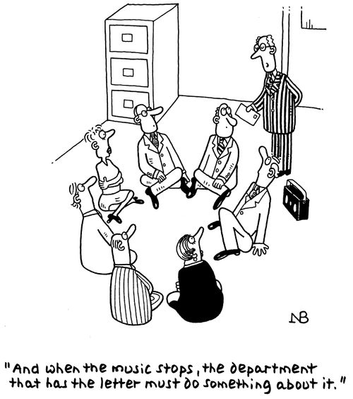 "And when the music stops, the department that has the letter must do something about it."