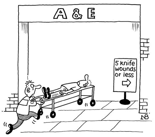 5 knife wounds or less