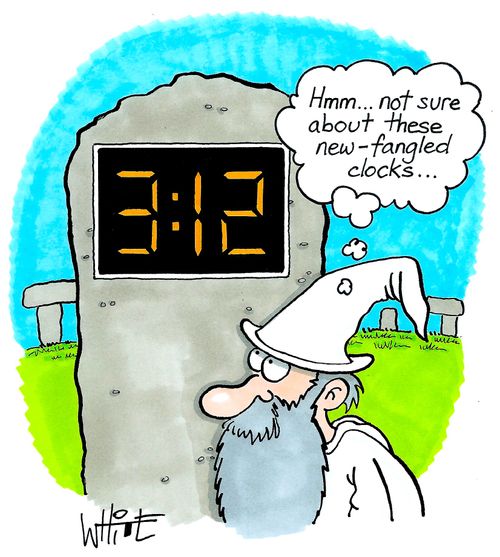 Hmmm, not sure about these new-fangled clocks...