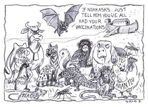 "If Noah asks... Just tell him you've all had your vaccinations."