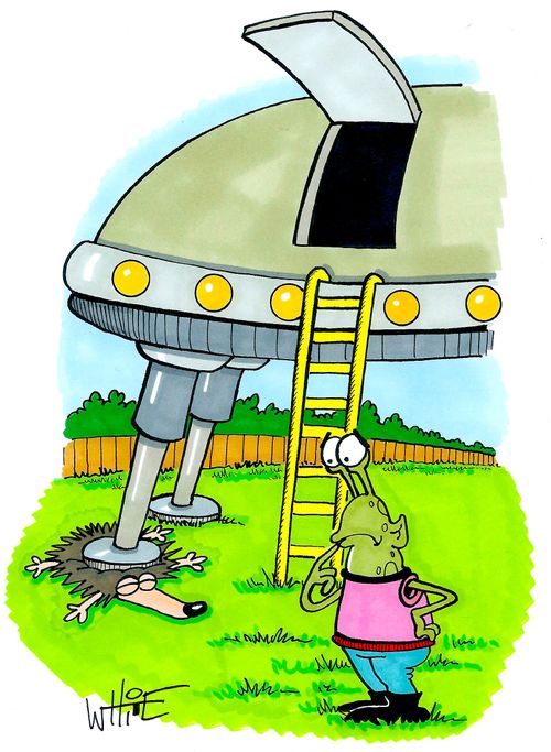 Alien and hedgehog...