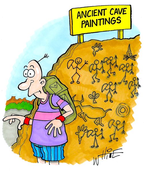 Ancient cave paintings...
