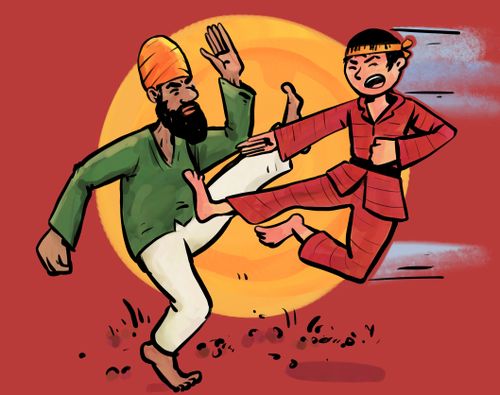 Chinese MMA fighters by Indian border