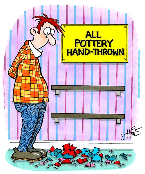 All pottery hand-thrown 