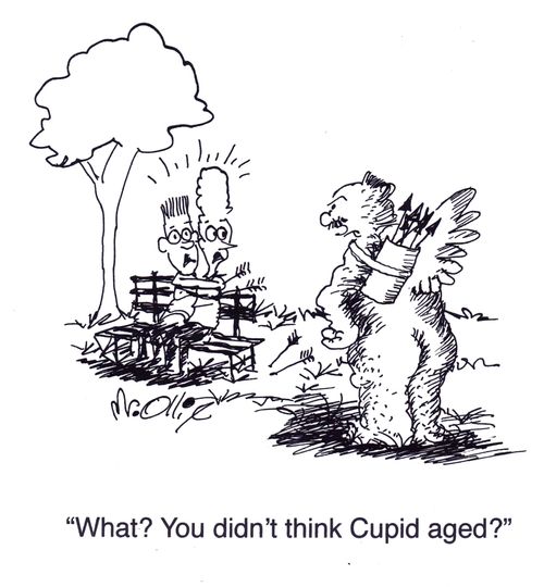 "What? You didn't think Cupid aged?"