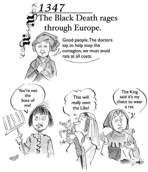 1347 the Black Death rages through Europe
