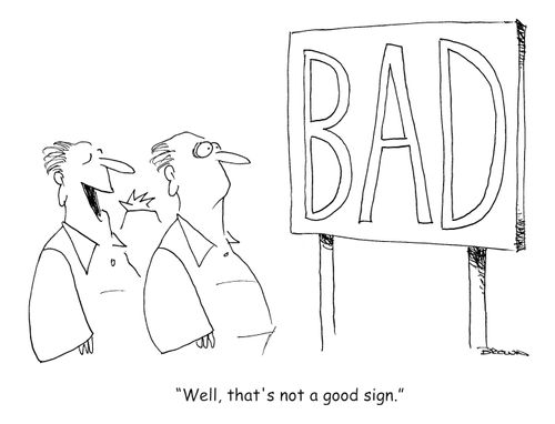 "Well, that's not a good sign." 