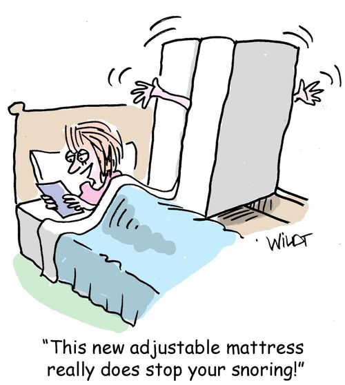 "This new adjustable mattress really does stop your snoring!"