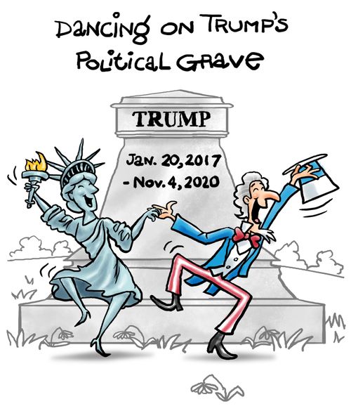Dancing on Trump's political grave