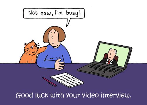 Good luck with your video interview.