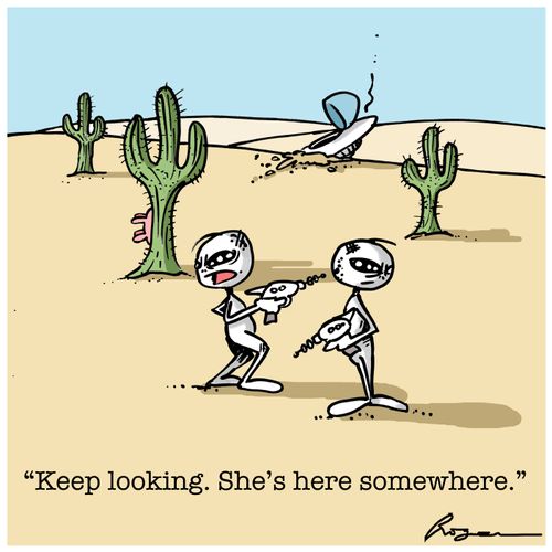 "Keep looking. She's here somewhere."