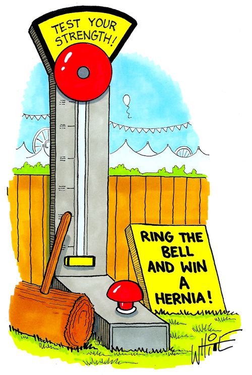 Ring the bell and win a hernia..!