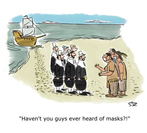 "Haven't you guys ever heard of masks?!"