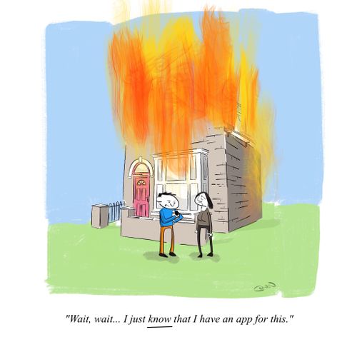 "Wait, wait...I just know that I have an app for this."