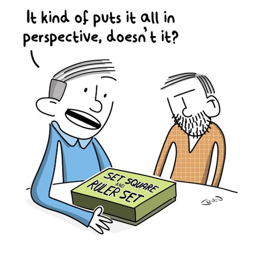 "It kind of puts it all in perspective, doesn't it?"