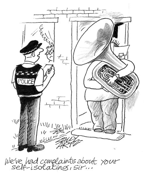 "We've had complaints about your self-isolating, sir..."
