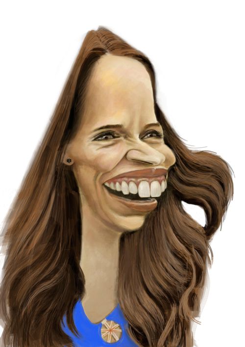 Jacinda Kate Laurell Ardern caricature