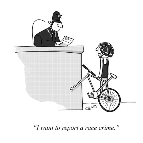 "I want to report a race crime.'