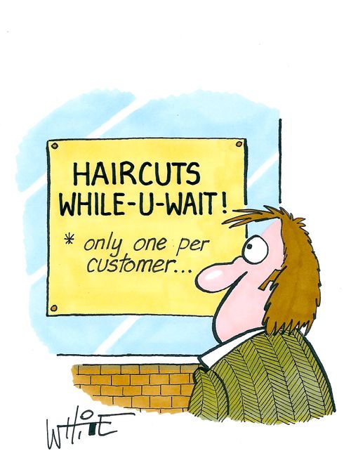 Haircuts while-u-wait.