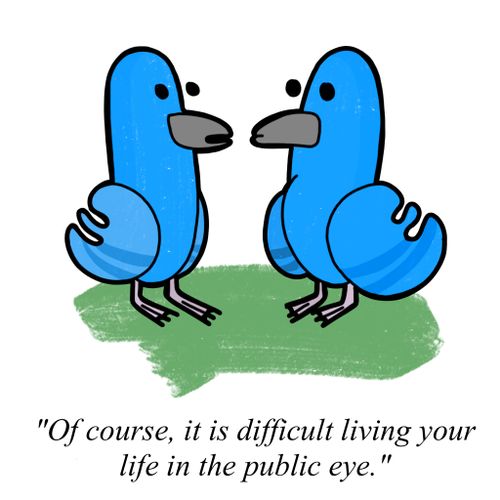 "Of course, it is difficult living your life in the public eye."