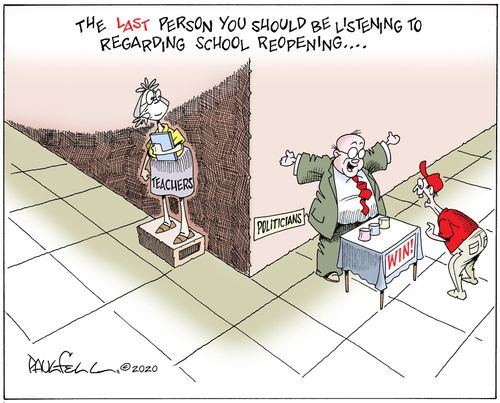 "The last person you should be listening to regarding school reopening....
