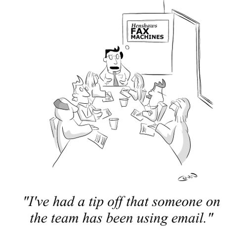"I've had a tip off that someone on the team has been using email."