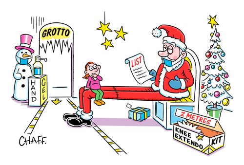 Safe Distancing at Santa's Grotto