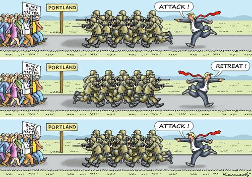 Attack, retreat, attack
