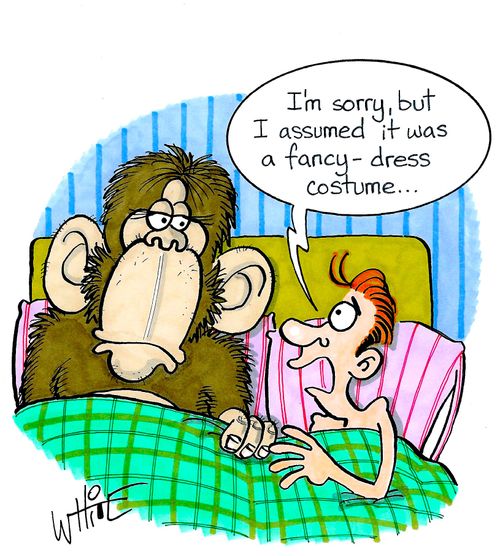 "I'm sorry, but I assumed it was a fancy dress costume..."