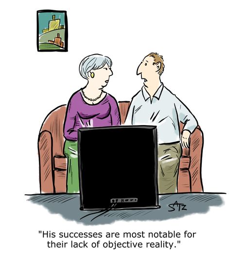 "His successes are most notable for their lack of objective reality."