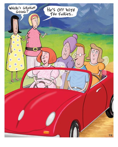 "Where's Graham going?" "He's off with the fairies.."