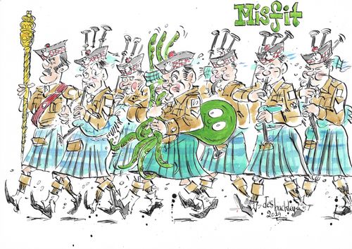 Octopus in a bagpipe band,
