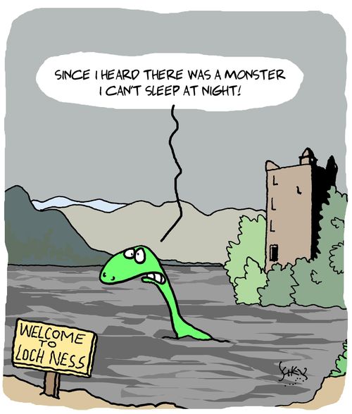 "Since I heard there was a monster I can't sleep at night!"